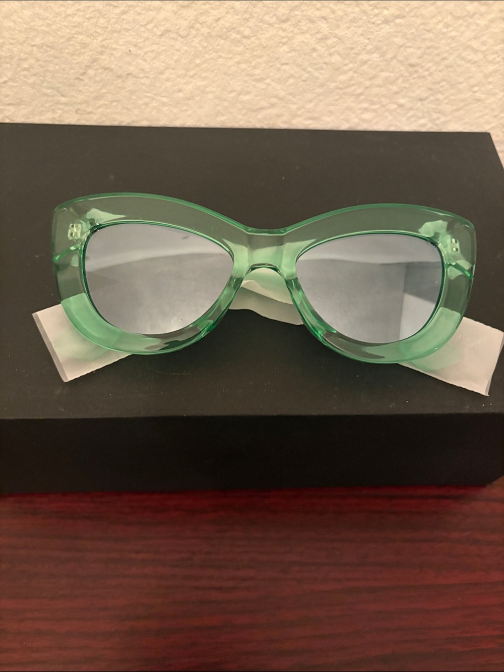 Vintage Translucent Mint Green Cat-Eye Sunglasses From LDV